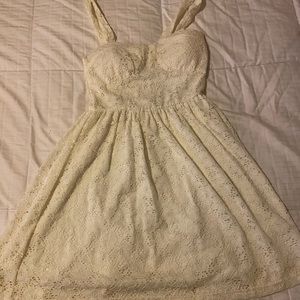 Floral white summer dress